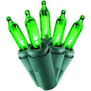 DESCRIPTION: (2) BOXES OF GREEN MINI CHRISTMAS LIGHTS BRAND/MODEL: HOLIDAY TIME INFORMATION: GREEN, MINI LIGHTS SIZE: 21.9' RETAIL$: $9.49 EA QTY: 2