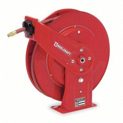 DESCRIPTION: (1) SPRING RETURN HOSE REEL BRAND/MODEL: REELCRAFT #2Z865 INFORMATION: RED, 3/8 IN NPT, 300 PSI MAX OP PRESSURE, RED, NPT X NPT SIZE: 50'