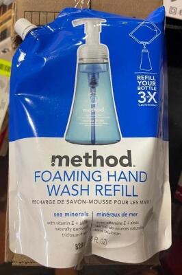 (6) - METHOD FOAMING HAND SOAP REFILL SEA MINERALS - 28 FL OZ. BAGS