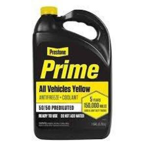 DESCRIPTION: (2) ANTIFREEZE COOLANT BRAND/MODEL: PRESTONE SIZE: 1 GALLON RETAIL$: $18.00 EA QTY: 2