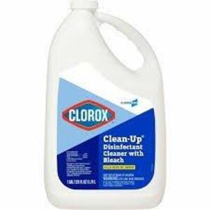 DESCRIPTION: (2) CLEAN-UP DISINFECTANT CLEANER WITH BLEACH BRAND/MODEL: CLOROX SIZE: 1 GALLON RETAIL$: $21.00 EA QTY: 2