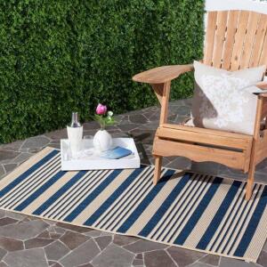 COURTYARD CAROLINE STRIPED INDOOR/OUTDOOR AREA RUG