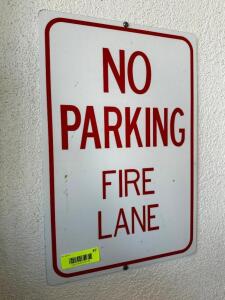 DESCRIPTION "NO PARKING FIRE LANE " SIGN LOCATION COUNTER QTY 1