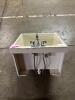 WHITE UTILITY SINK WITH FAUCET - 7