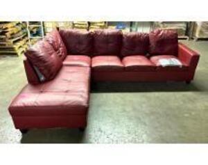 LEATHER "L" SHAPED SECTIONAL