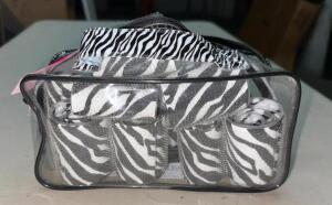 MAKEUP BAG WITH ASSORTED HAIR ROLLERS