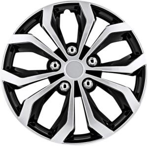 4CT PACK OF 16" BLACK/SILVER SPYDER PERFORMANCE WHEEL COVERS