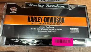 (2)- METAL HARLEY DAVIDSON LICENSE PLATE FRAMES