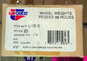 (9)- BOXES OF WHEEL WEIGHTS