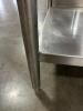 STAINLESS STEEL TABLE WITH BACK AND SIDESPLASH WITH WELDED STAINLESS UNDERSHELF - 5