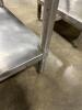 STAINLESS STEEL TABLE WITH BACKSPLASH AND STAINLESS UNDERSHELF - 5