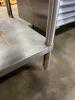 STAINLESS STEEL TABLE WITH BACKSPLASH AND STAINESS UNDERSHELF - 5