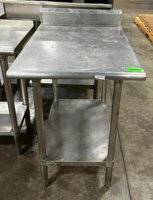 STAINLESS STEEL TABLE WITH STAINLESS UNDERSHELF