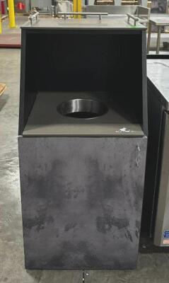 RESTAURANT TRASH BIN WITH TOP TRAY AREA