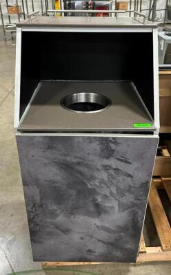 RESTAURANT TRASH BIN WITH TOP TRAY AREA