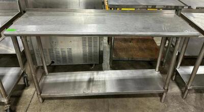 STAINLESS STEEL TABLE WITH STAINLESS UNDERSHELF