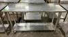 STAINLESS STEEL TABLE WITH STAINLESS UNDERSHELF