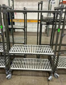 3-TIER SHELVING UNIT ON CASTERS