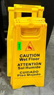 (6) WET FLOOR SIGNS