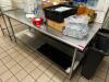 DESCRIPTION 8' X 30" ALL STAINLESS TABLE SIZE 8' X 30" LOCATION KITCHEN QTY 1 - 2