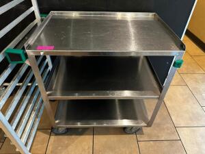 DESCRIPTION THREE TIER STAINLESS UTILITY CART LOCATION FRONT QTY 1