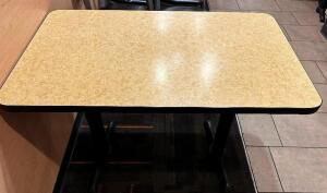 DESCRIPTION 44" X 27" DOUBLE PEDESTAL COMPOSITE TOP TABLE. SIZE 44 "X 27" LOCATION FRONT QTY 1