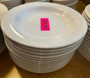 DESCRIPTION (12) 9" PLASTIC PASTA BOWLS THIS LOT IT: SOLD BY THE PIECE SIZE 9" LOCATION FRONT QTY 12