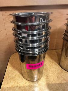 DESCRIPTION (7) STAINLESS SAUCE INSERTS. THIS LOT IT: SOLD BY THE PIECE LOCATION FRONT QTY 7