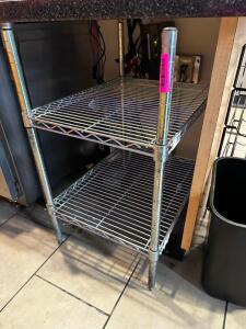 DESCRIPTION (2) 24" X 14" TWO TIER WIRE SHELVES THIS LOT IT: SOLD BY THE PIECE LOCATION FRONT QTY 2