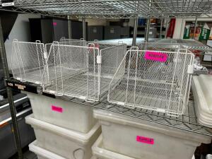 DESCRIPTION (3) MESH METAL SHELVING ORGANIZER. THIS LOT IT: ONE MONEY LOCATION KITCHEN QTY 1