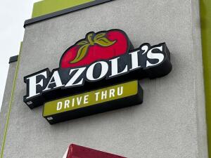 DESCRIPTION "FAZOLI'S DRIVE THRU LIGHTED STORE SIGN LOCATION OUTSIDE QTY 1