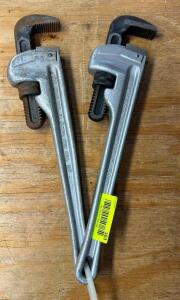 (2) 18" PIPE WRENCHES