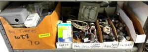 ASSORTED LIGHT FIXTURES, TIMERS AND PARTS