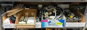 ASSORTED ELECTRICAL RECEPTACLES AND CORDS