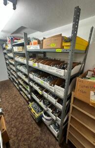 (4) METAL SHELVING UNITS