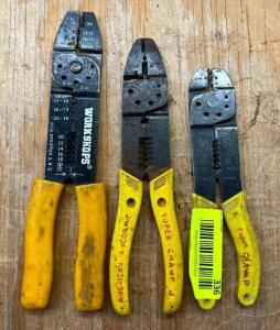 (3) ASSORTED WIRE STRIPPERS