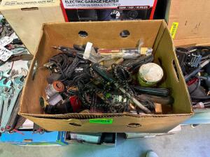 ASSORTED SOLDERING IRONS AND TOOLS