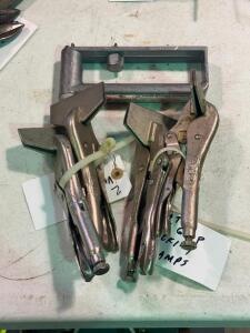 FLAT VISE GRIP LOCKING CLAMPS