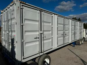 DESCRIPTION 2024 40FT HIGH CUBE MULTI-DOOR SHIPPING CONTAINER BRAND / MODEL: ZXJU010100 ADDITIONAL INFORMATION MAX GROSS PAYLOAD 52,910 LBS. CONTAINER