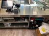 DESCRIPTION (3) PIECE STAINLESS SALES COUNTER. (2) 59" SECTIONS AND (1) 37" SECTION. BRAND / MODEL: RANDELL W633441-1 ADDITIONAL INFORMATION GLASS SNE - 4