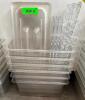 DESCRIPTION (6) 1/3 SIZE SIZE PLASTIC INSERTS W/ LIDS AND DRAIN INSERTS. THIS LOT IS: SOLD BY THE PIECE SIZE 6" DEEP LOCATION FRONT QTY 6