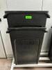 DESCRIPTION (2) 20 GALLON BAR SIDE TRASH CANS ( BLACK ) THIS LOT IS: SOLD BY THE PIECE LOCATION KITCHEN QTY 2