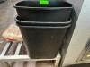 DESCRIPTION (3) ASSORTED PLASTIC OFFICE WASTE CANS THIS LOT IS: ONE MONEY LOCATION KITCHEN QTY 1