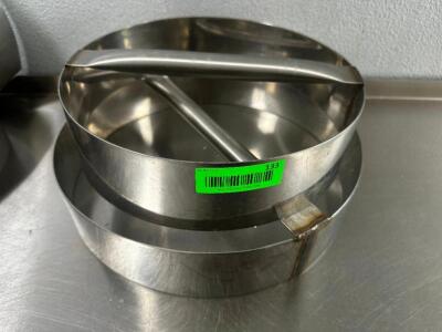 DESCRIPTION (2) STAINLESS DOUGH CUTTERS. THIS LOT IS: SOLD BY THE PIECE LOCATION KITCHEN QTY 2