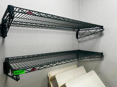 DESCRIPTION (2) 36" X 18" COATED WIRE WALL SHELVES. BRAND / MODEL: METRO THIS LOT IS: SOLD BY THE PIECE SIZE 36 "X 18" LOCATION KITCHEN QTY 2