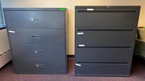 (2) 4-DRAWER FILING CABINETS