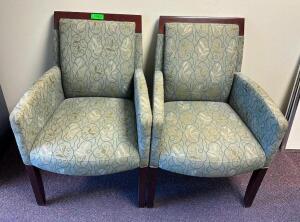 (2) ARMED LOUNGE CHAIRS