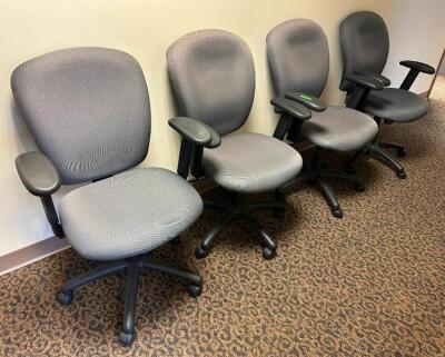 (4) ROLLABOUT OFFICE CHAIRS