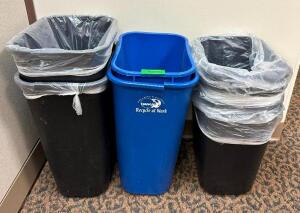 (10) OFFICE TRASH BINS