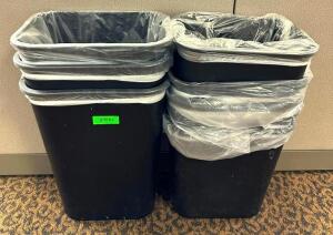 (8) OFFICE TRASH BINS